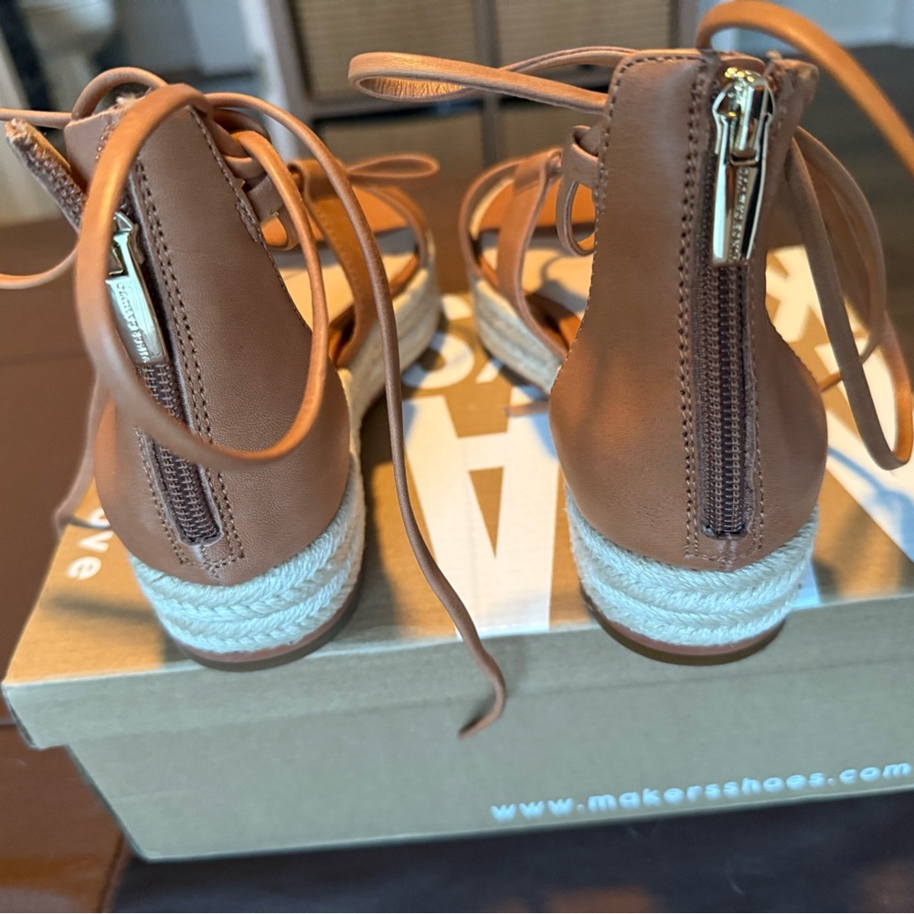 Vince Camuto Brown Espadrille Sandals - Picture 4 of 6
